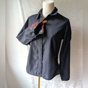 GRT Columbia Women's Medium Suede Fox Leather Satin Lined Cuff And Collar Button